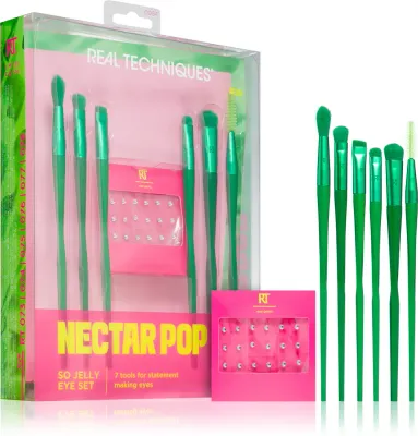 Real Techniques Nectar Pop - Набор кистей для глаз и бровей, 7 шт