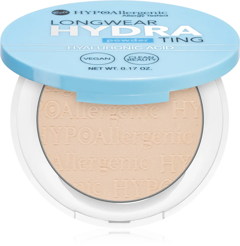 Bell Longwear Hydrating Powder - Пудра в компакте с гиалуроновой кислотой, 5 г, оттенок 02 Light Beige