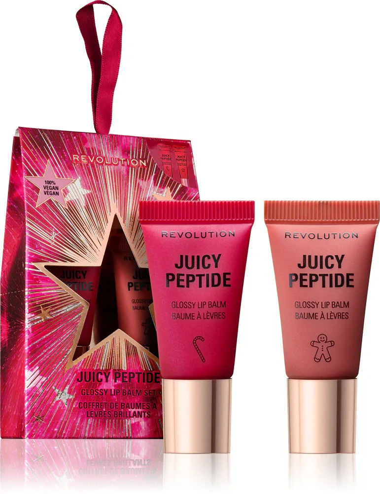 Makeup Revolution Xmas 2025 Juicy Peptide - Праздничный набор подарочный для губ, 1 шт