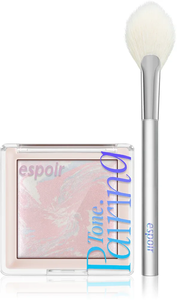 espoir Tone Pairing Highlighter - Розовый хайлайтер для лица и области вокруг глаз с кисточкой, 9.6 г, оттенок Pink Marine