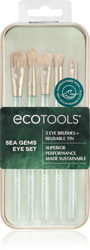 EcoTools Sea Gems Eye Set - Набор кистей для макияжа глаз, 5 шт