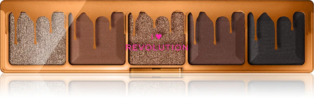 I Heart Revolution Mini Chocolate Palette - Палетка теней для век: палетка теней для век, 5.5 г, оттенок Dark Chocolate Cake