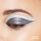 NYX Professional Makeup Epic Wear Metallic Liquid Liner - Долговременный гель-айлайнер, 3.5 мл, оттенок 02 - Gun Metal — фото 4