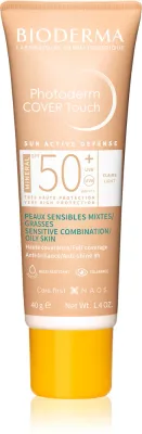Bioderma Photoderm Cover Touch - Тональный крем с высоким уровнем защиты SPF 50+, 40 г