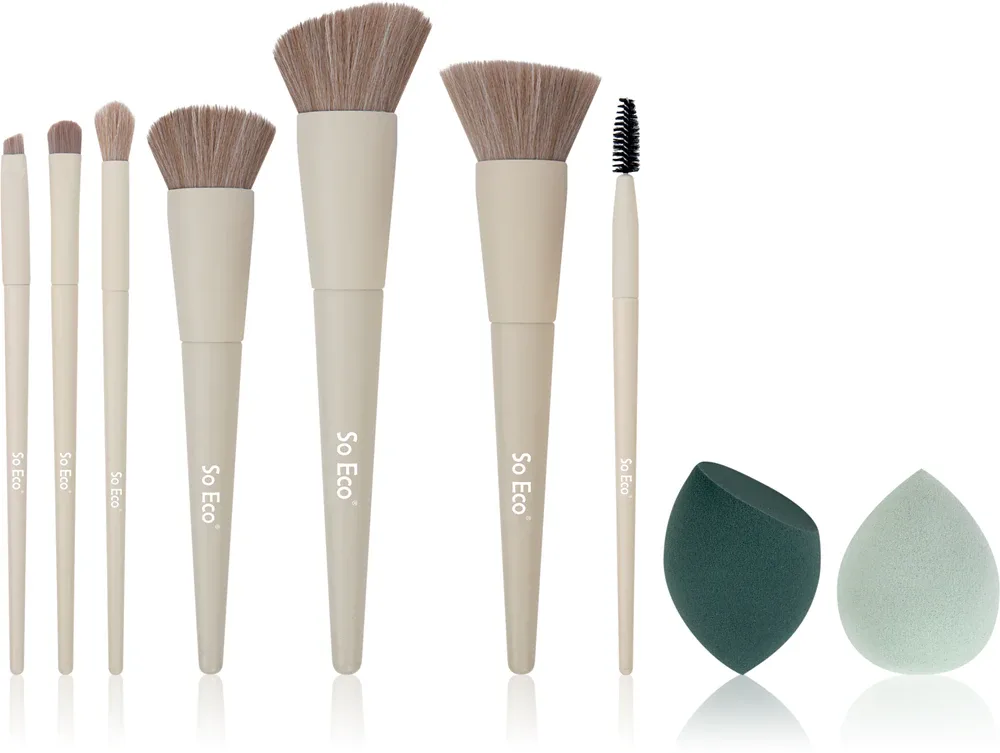 So Eco Exclusive Brush & Sponge Set Complexion Sponge - Косметический набор кистей