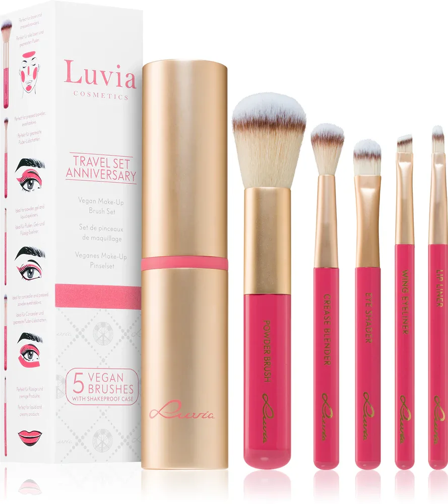 Luvia Cosmetics Prime Vegan Anniversary - Набор кистей с чехлом для путешествий, 1 шт