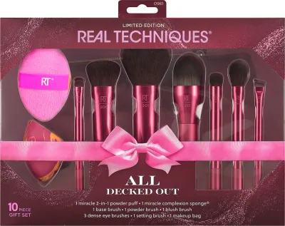 Real Techniques All Decked Out - Набор кистей для макияжа, 11 шт