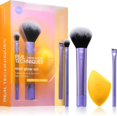 Real Techniques Midi Glow Set - Набор кистей, 4 шт