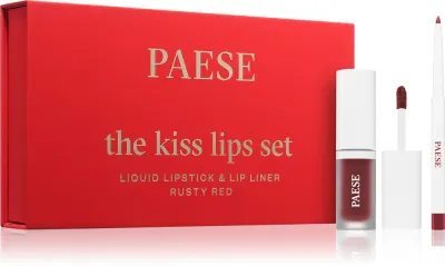 Paese The Kiss Lips Set Rusty Red - Подарочный набор оттенка 04 Ржаво-красный
