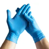 Перчатки нитриловые Espeon Nitril Ideal3 Blue одноразовые, синие, 100 шт — фото 2