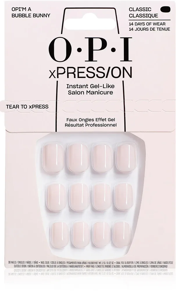 OPI Make ‘Em Jelly! XPRESS/ON - искусственные ногти A Bubble Bunny, 30 шт