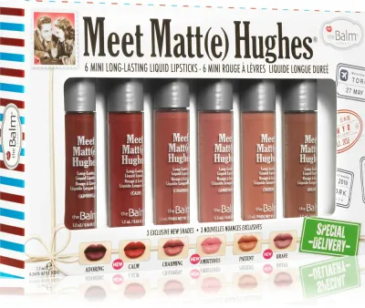 theBalm Meet Matt(e) Hughes Mini Kit Special Delivery - Набор жидких помад, 6 мл