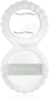 Пуховка для макияжа EcoTools Sea Gems Pearl Puff + Case с футляром, 1 шт