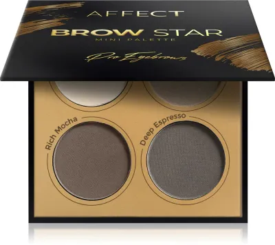 Affect Brow Star - Палетка теней для век: палетка пудровых теней для бровей, 4 г