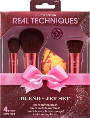 Real Techniques Blend + Jet Set - Косметический набор для лица, 4 шт