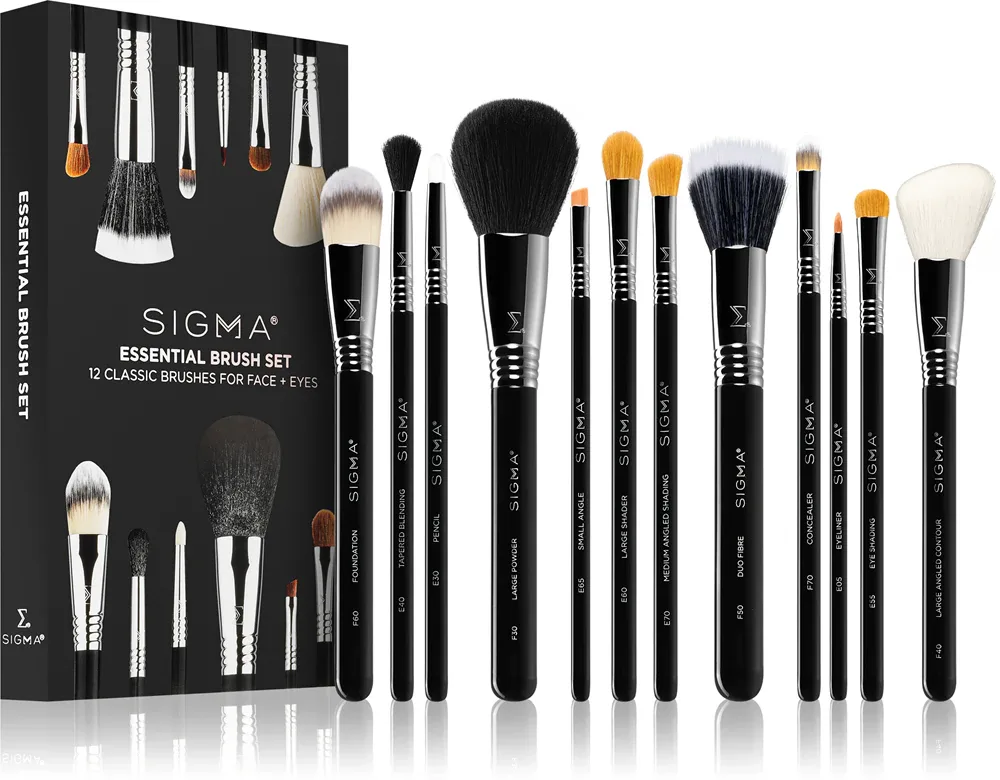 Sigma Beauty Essential - Набор кистей для лица и глаз, 12 шт