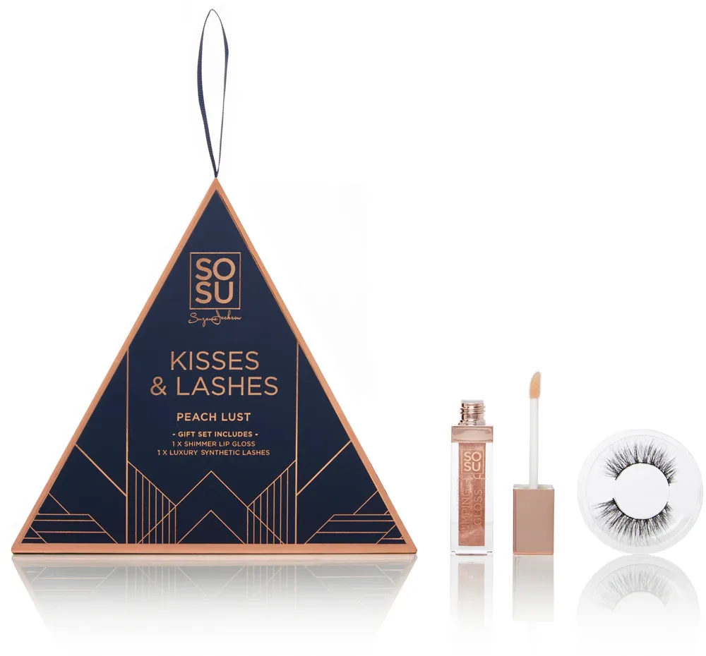 SOSU Cosmetics Limited Edition Kisses & Lashes - Подарочный набор "Персиковое влечение" Peach Lust