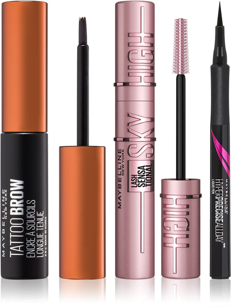 MAYBELLINE NEW YORK Make-Up Set - Набор косметики для глаз и бровей Medium Brown по выгодной цене Medium Brown, 3 шт