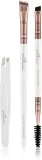Luvia Cosmetics Prime Vegan Brow Kit - Палитра для коррекции бровей Жемчужно-белая Pearl White / Metallic Coffee Brown, 3 шт — фото 1