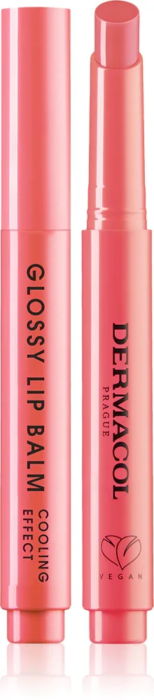 Dermacol Glossy Lip Balm - Уходовый блеск для губ с охлаждающим эффектом, 2.2 г, оттенок аромат  05 Strawberry