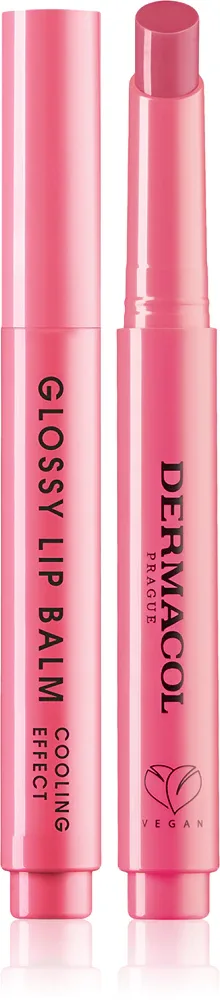 Dermacol Glossy Lip Balm - Уходовый блеск для губ с охлаждающим эффектом, 2.2 г, оттенок zapachy 04 Lychee