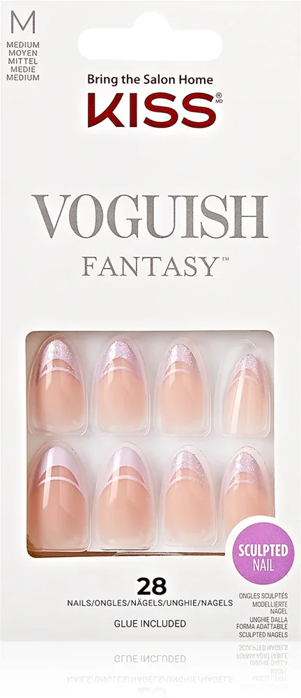 Накладные ногти KISS Voguish Fantasy разной формы, с клеем в комплекте, 28 шт