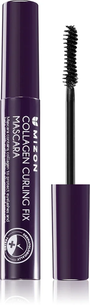 Тушь для ресниц Mizon Collagen Curling Fix удлиняющая, водостойкая, с коллагеном, чёрная, 6 мл, оттенок Black