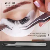 Пинцет для накладных ресниц Nanolash Eyelash Tweezers L Shape, нержавеющая сталь, 1 шт — фото 2