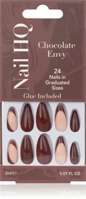 Nail HQ Almond - искусственные ногти Chocolate Envy, 24 шт