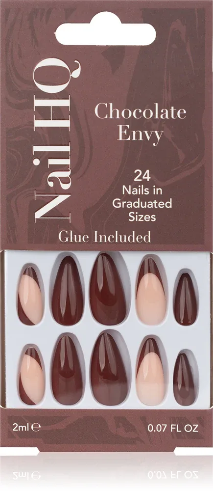 Nail HQ Almond - искусственные ногти Chocolate Envy, 24 шт