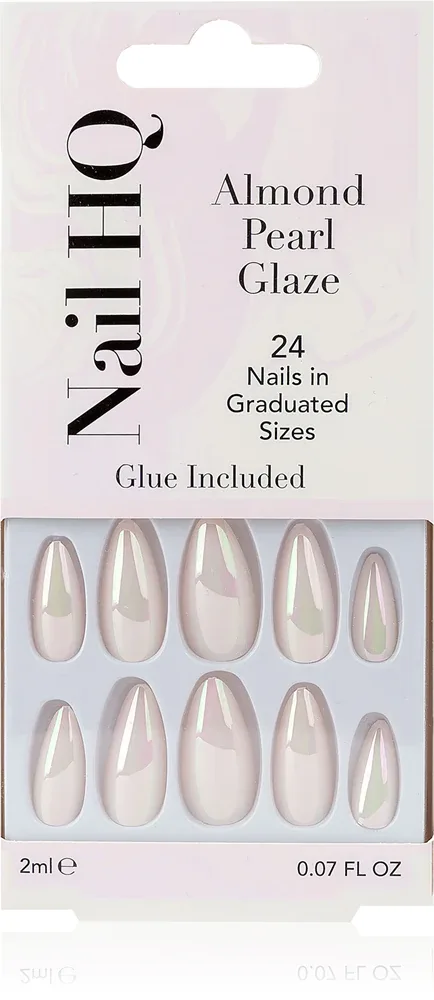 Nail HQ Almond - искусственные ногти, 24 шт, оттенок Pearl Glaze