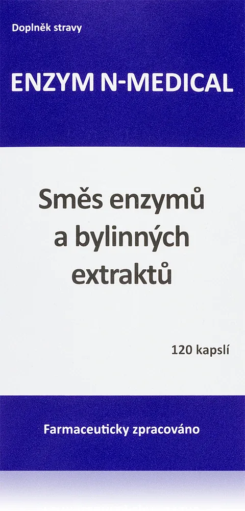 Капсулы N-Medical Enzym с растительными ферментами, для кожи, волос и ногтей, 120 капсул