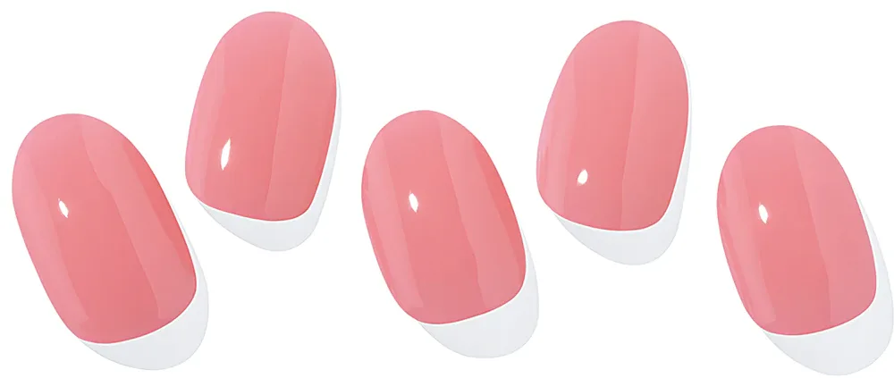 Гель-стикеры для ногтей ohora Gel Nail Sticker N Cream Glow, розово-коралловые, с блестящим финишем, 1 шт, оттенок NB-091