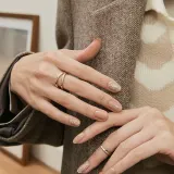 Гель-стикеры для ногтей ohora Gel Nail Sticker N Carmel, коричнево-золотистые, с эффектом глиттера, 1 шт, оттенок ND-315 — фото 2