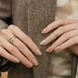 Гель-стикеры для ногтей ohora Gel Nail Sticker N Carmel, коричнево-золотистые, с эффектом глиттера, 1 шт, оттенок ND-315 — фото 3