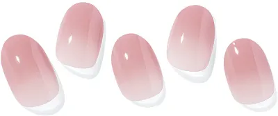 Гель-стикеры для ногтей ohora Gel Nail Sticker N Milk Rose, бело-розовые, с блестящим финишем, 1 шт