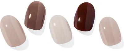 Гель-стикеры для ногтей ohora Gel Nail Sticker N Roasting, коричнево-бежевые, с блестящим финишем, 1 шт