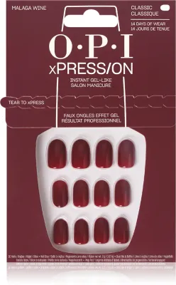 OPI xPRESS/ON - Искусственные ногти Malaga Wine, 30 шт