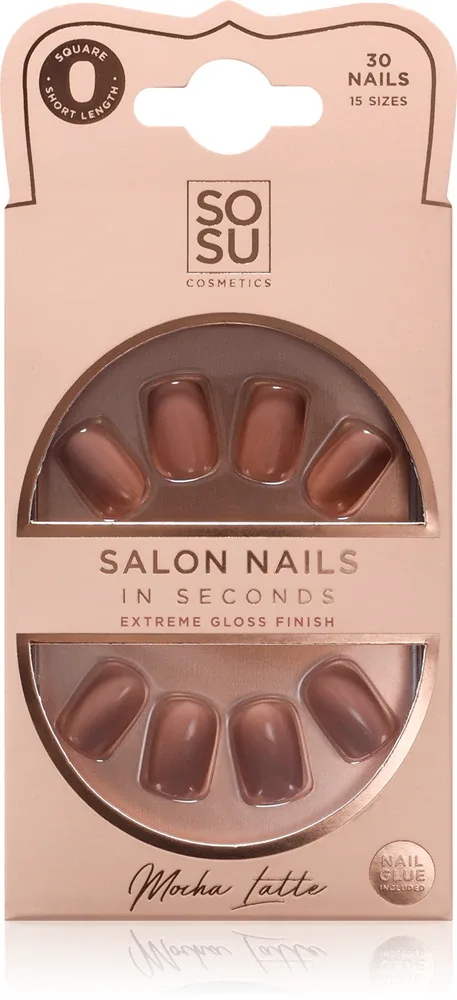 SOSU Cosmetics Salon Nails - искусственные ногти, 30 шт, оттенок Mocha Latte