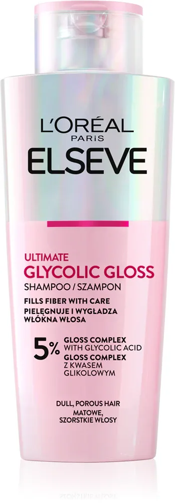 L’Oreal Paris Elseve Glycolic Gloss - Шампунь для волос, восстанавливающий сияние тусклым волосам, 200 мл