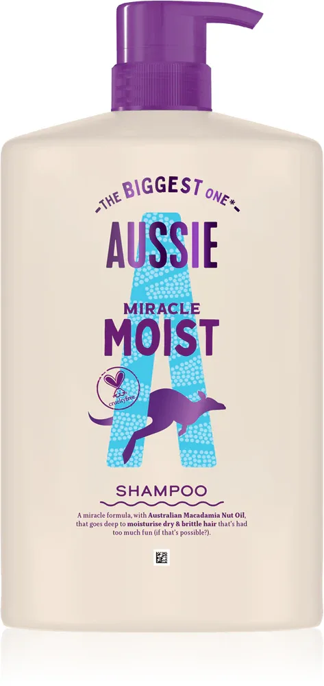 Aussie Miracle Moist - Увлажняющий шампунь для сухих и поврежденных волос, 1000 мл