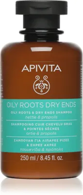 Apivita Oily Roots & Dry Ends Shampoo - Шампунь для жирной кожи головы и сухих кончиков, 250 мл