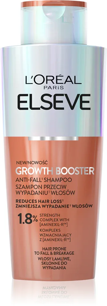 L’Oreal Paris Elseve Growth Booster - Укрепляющий шампунь против выпадения волос, 200 мл