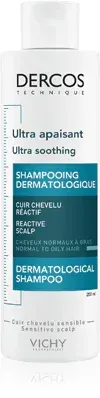 Vichy Dercos Ultra Soothing - Нежный шампунь для нормальных, склонных к жирности волос и чувствительной кожи головы, 200 мл