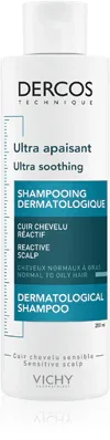 Vichy Dercos Ultra Soothing - Нежный шампунь для нормальных, склонных к жирности волос и чувствительной кожи головы, 200 мл