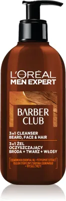 Гель для умывания L’Oreal Paris Men Expert Barber Club для лица, бороды и волос, очищающий, 200 мл