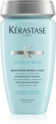 Kerastase Specifique Bain Riche Dermo-Calm - Шампунь для чувствительной кожи головы и сухих волос bez silikonu, 250 мл