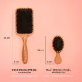 BrushArt Hair Boar bristle paddle hairbrush - Расческа для волос с волосом дикого животного, 1 шт — фото 6