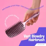 Щётка для волос BrushArt Hair Vent blowdry hairbrush with boar bristles продувная, со щетиной кабана, 1 шт — фото 3