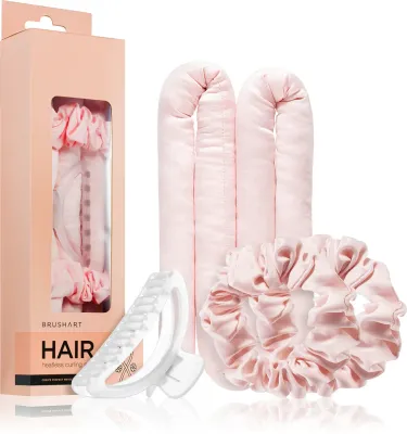Набор для завивки волос BrushArt Hair Heatless hair curling set без нагрева, с валиком, резинками и зажимом